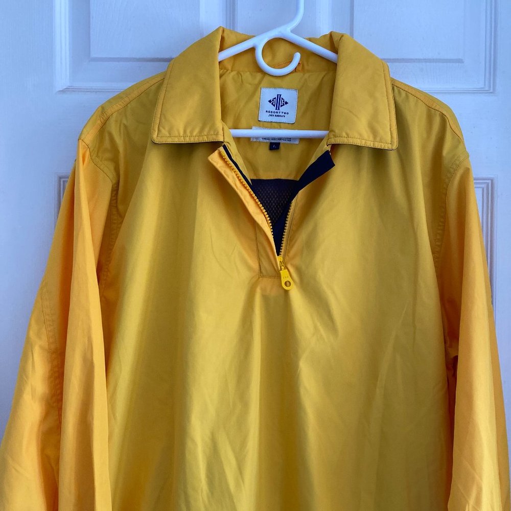 Joey Rodolfo Yellow Pullover Windbreaker Jacket Men's L